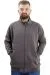 Big Size Mens Cardigan Zipper Stell dog collar 20571 Smoked