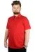 Battal Beden Erkek Tshirt Polo Yaka Cepli Klasik Pike 20552 Kırmızı KIRMIZI