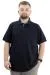 Battal Beden Erkek Tshirt Polo Yaka Cepli Klasik Pike 20552 Lacivert LACIVERT