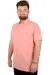 Battal Beden Erkek Tshirt Polo Yaka Nakışlı Klasik Pike 20553 Somon SOMON