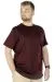 Büyük Beden Erkek Tshirt Bisiklet Yaka Basic 20031 Bordo BORDO