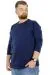 Büyük Beden Erkek Tshirt Likralı Bisiklet Yaka 20102 Indigo INDIGO
