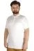 Büyük Beden T-shirt Polo Cepli Lycra Pike MD 20554 Beyaz BEYAZ