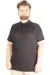 Büyük Beden T-shirt Polo Cepli Lycra Pike MD 20554 Siyah SIYAH
