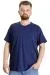Büyük Beden T-Shirt V Yaka Likralı 20150 İndigo INDIGO