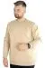 Erkek Sweatshirt Bisiklet Yaka Basic 20131 Bej BEJ