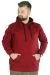 Erkek Sweatshirt Kapşonlu Kanguru Pocket Basic 20562 Bordo BORDO