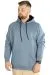 Erkek Sweatshirt Kapşonlu Pocket Basic 20562 Mavi MAVI