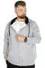 Erkek Sweatshirt Kapşonlu Zippered Basic 20543 Grimelanj  GRI