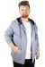 Erkek Sweatshirt Kapşonlu Zippered Basic 20543 Mavi MAVI