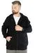 Erkek Sweatshirt Kapşonlu Zippered Basic 20543 Siyah SIYAH