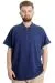T-shirt Polo Elastic Zipper Collar 21029 Indigo