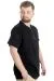 Big Size Mens T-Shirt Zipper Polo 21029 Black