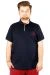 Big-Tall Men Classic Short Sleeve Polo T-Shirt Stay Positive 21309 Navy Blue