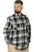 Big Tall Men Shirt Long Sleeve Double Pocket Clamshell Lumberjack 21392 Light Gray