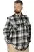 Big Tall Men Shirt Long Sleeve Double Pocket Clamshell Lumberjack 21392 Light Gray