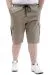Big Size Mens Capri Cargo with pocket Beli Bağlamalı VALENCIA 21404 Beige