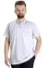 Big Size T shirt Polo Elastic Süprem Nakış 21554 Grey Melange