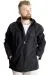 Büyük Beden Erkek Kapüşonlu Mont Waterproof Softshell 21235 Siyah SIYAH