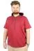 Büyük Beden Oversize Tshirt Kapşon Basic 21115 Bordo BORDO