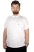 Büyük Beden T-shirt Polo Cep Sup Basic 21557 Beyaz BEYAZ