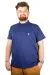 Büyük Beden T-shirt Polo Cep Sup Basic 21557 İndigo INDIGO
