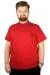 Büyük Beden T-shirt Polo Cep Sup MD Basic 21555 Bordo BORDO