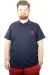 Büyük Beden T-shirt Polo Cep Sup MD Basic 21555 Lacivert LACIVERT