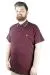 Büyük Beden T shirt Polo Likralı Süprem Cepli 21558 Mürdüm MURDUM