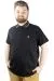 Büyük Beden T shirt Polo Likralı Süprem Cepli 21558 Siyah SIYAH