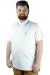 Büyük Beden T shirt Polo Likralı Süprem Nakış 21554 Beyaz BEYAZ