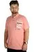 Büyük Beden T-shirt Polo Sea Voyage 21322 Somon SOMON