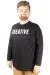 Büyük Beden Tshirt Bisiklet Yaka Creative 21194 Siyah SIYAH