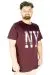 Büyük Beden Tshirt Bisiklet Yaka Gofre NY 21184 Mürdüm MURDUM