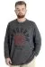 Büyük Beden Erkek Tshirt Uzun Kol Quality Co 22099 Antramelanj ANTRASIT
