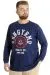 Büyük Beden Erkek Tshirt Uzun Kol Quality Co 22099 İndigo INDIGO