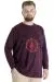 Büyük Beden Erkek Tshirt Uzun Kol Quality Co 22099 Mürdüm MURDUM
