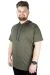 Big-Tall Men Hooded T-Shirt 22117 Khaki