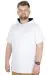 Büyük Beden T-Shirt Kapşonlu Barcode 22178 Beyaz BEYAZ