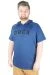Big-Tall Men Hooded T-Shirt DBCA 22119 Indigo Blue