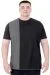 Büyük Beden Erkek T-Shirt Parçalı MD08 U22134 Siyah