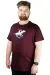 Erkek T shirt Bis Yaka Horserace 22138 Mürdüm LACIVERT
