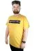 Erkek T shirt Bis Yaka Baskılı Organised Chaos 22141 Hardal HARDAL
