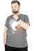 Erkek T-Shirt Bis Yaka Baskılı Feed And The Graund 22142 Antramelanj ANTRASIT
