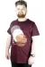 Erkek T shirt Bis Yaka Baskılı Feed And The Graund 22142 Mürdüm MURDUM