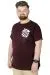 Erkek T shirt Baskılı California 22143 Mürdüm MURDUM