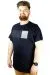 Erkek T shirt Bis Yaka Baskılı Barcode 22145 Lacivert LACIVERT