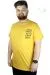 Erkek T shirt Bis Yaka Baskılı Always Myself 22147 Hardal HARDAL