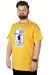 Büyük Beden Tshirt Baskılı Flu 22152 Hardal HARDAL