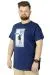 Büyük Beden Tshirt Baskılı Flu 22152 İndigo INDIGO